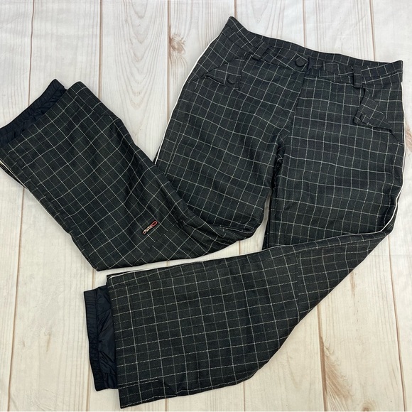 Obermeyer 'Method' Ski Snowboard Pants Black Plaid Sz 12 - Picture 1 of 16